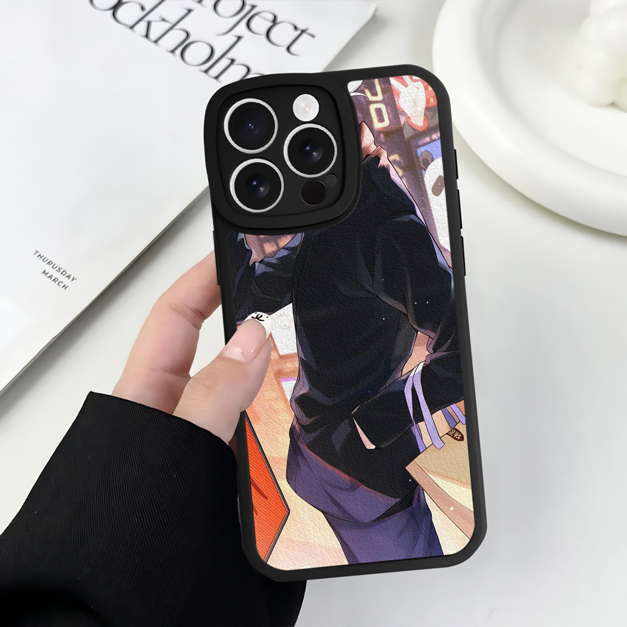 （画像用） 呪術廻戦 Jujutsu Kaisen 【iPhone 16シリーズ対応】シリコンスマホケース（レザー調） 材質：シリコン
